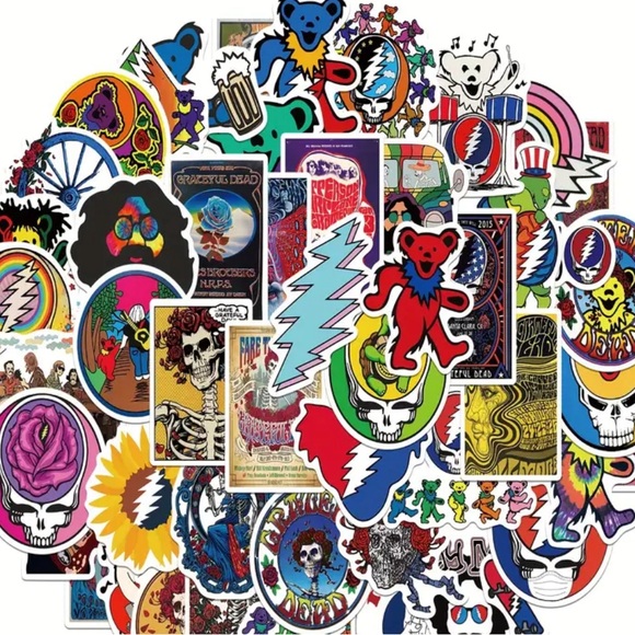 10 Random GRATEFUL DEAD Stickers - Picture 3 of 3